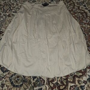 BCBGMaxAzria Kailin Pleated Khaki Ruched Midi Skirt. Size 4